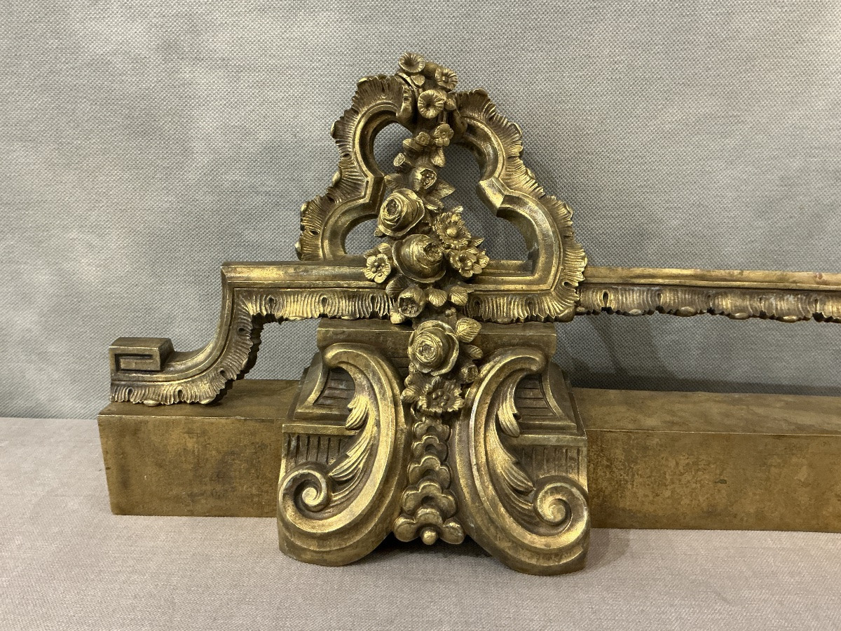 19th Century Brass And Bronze Mantel Bar And Facade-photo-1