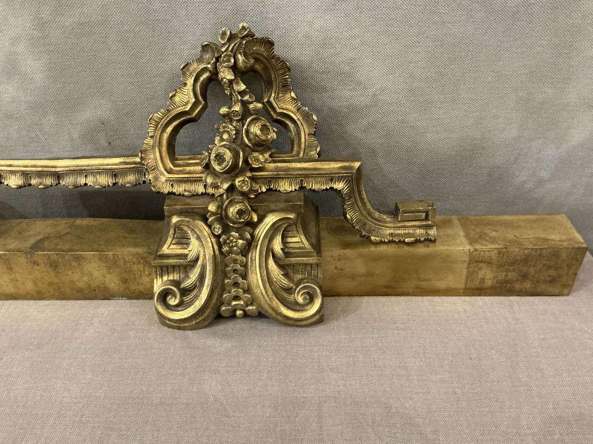 19th Century Brass And Bronze Mantel Bar And Facade-photo-4