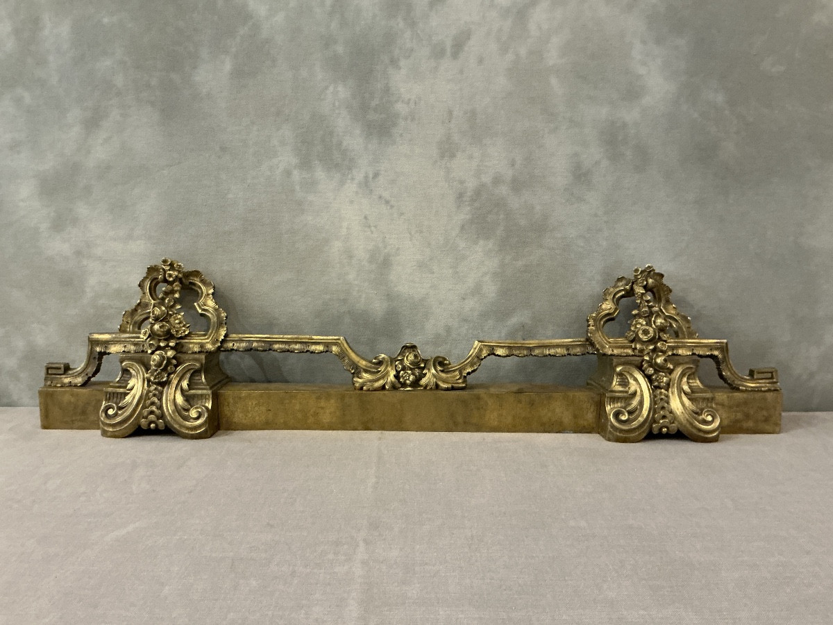 19th Century Brass And Bronze Mantel Bar And Facade