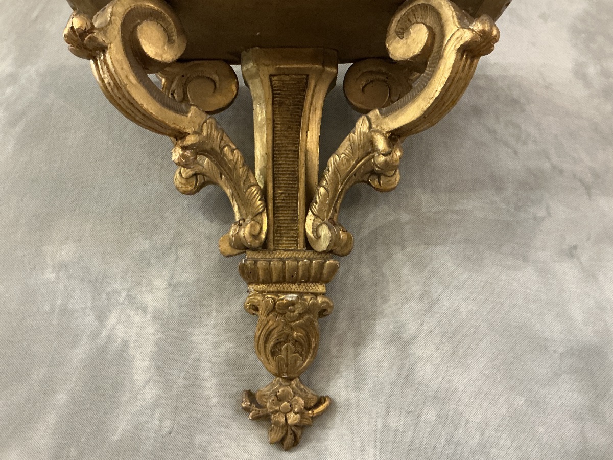 Console murale en bois doré d’époque fin 19 ème -photo-2