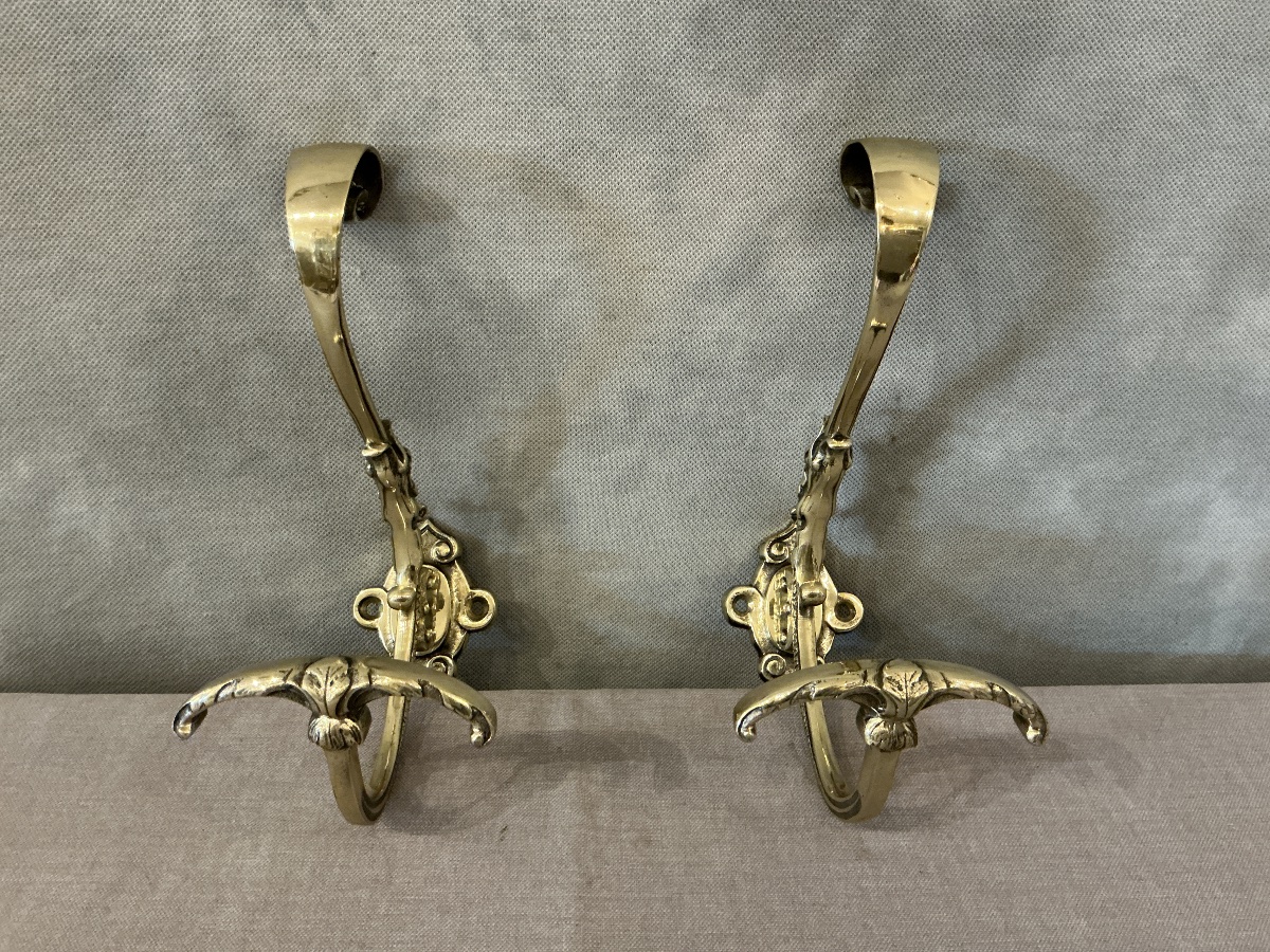 19th-century Louis XVI-style Bronze Coat Hooks And Coat Racks -photo-2