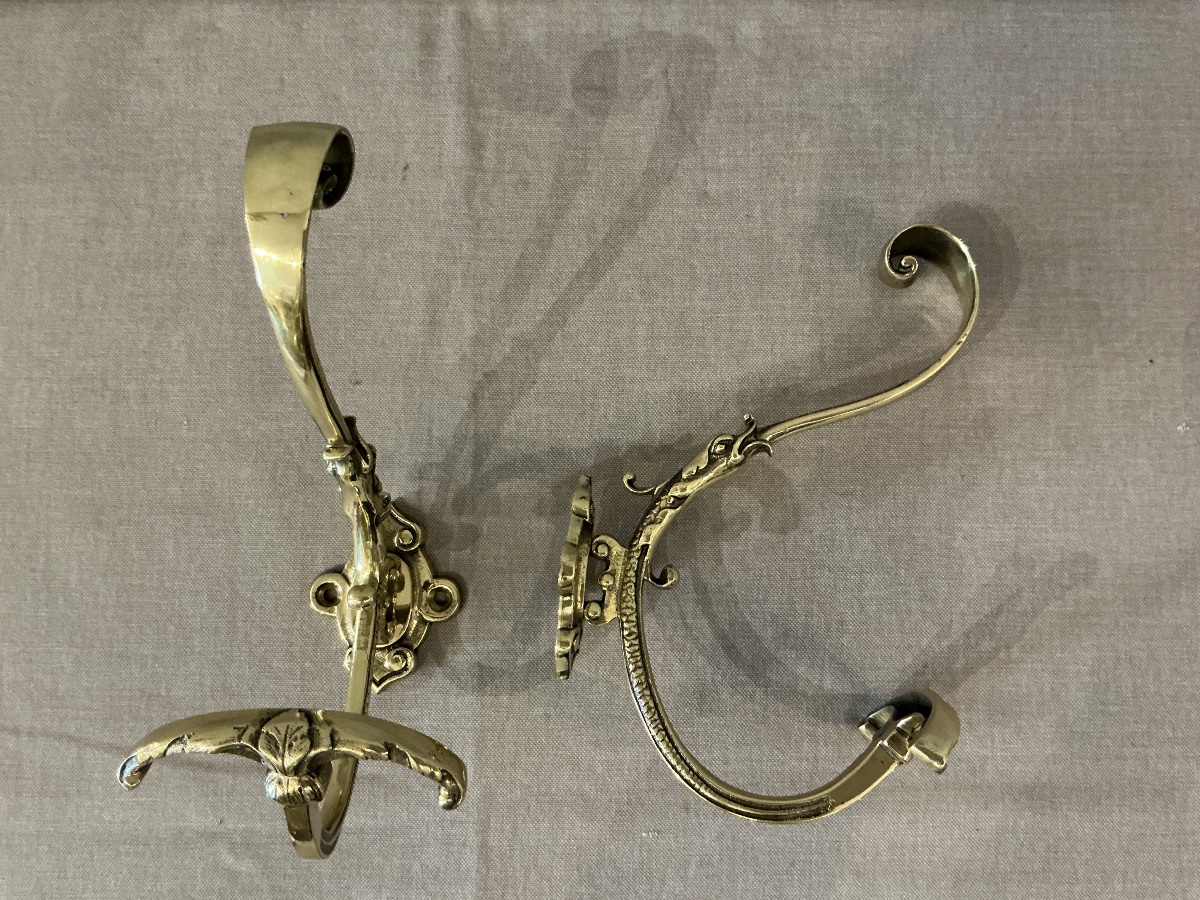 19th-century Louis XVI-style Bronze Coat Hooks And Coat Racks -photo-3