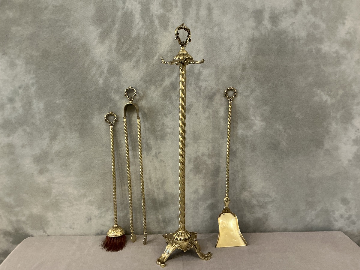 19th-century Louis XV-style Brass Sideboard From The -photo-2