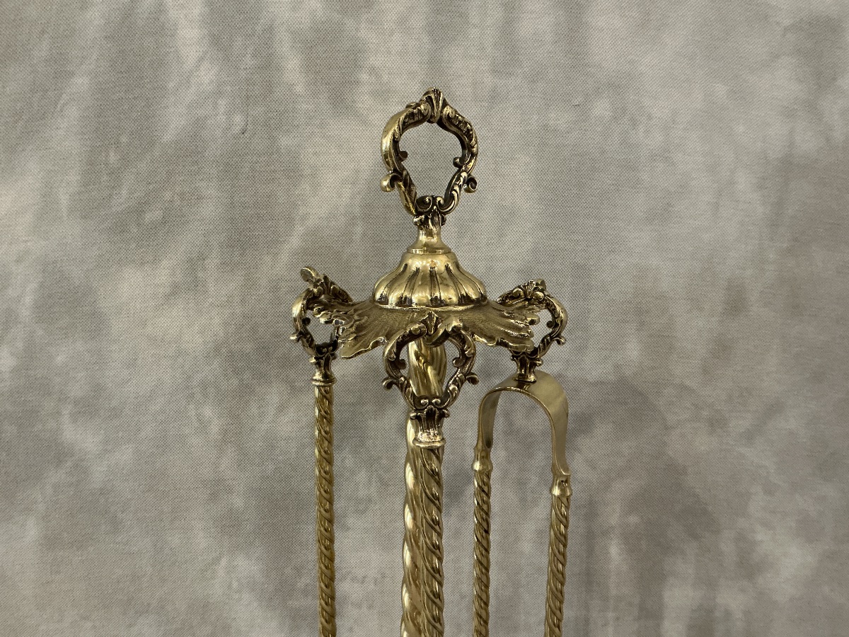 19th-century Louis XV-style Brass Sideboard From The -photo-3