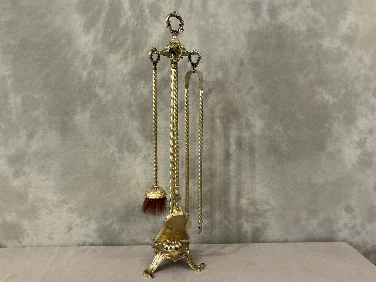 19th-century Louis XV-style Brass Sideboard From The 