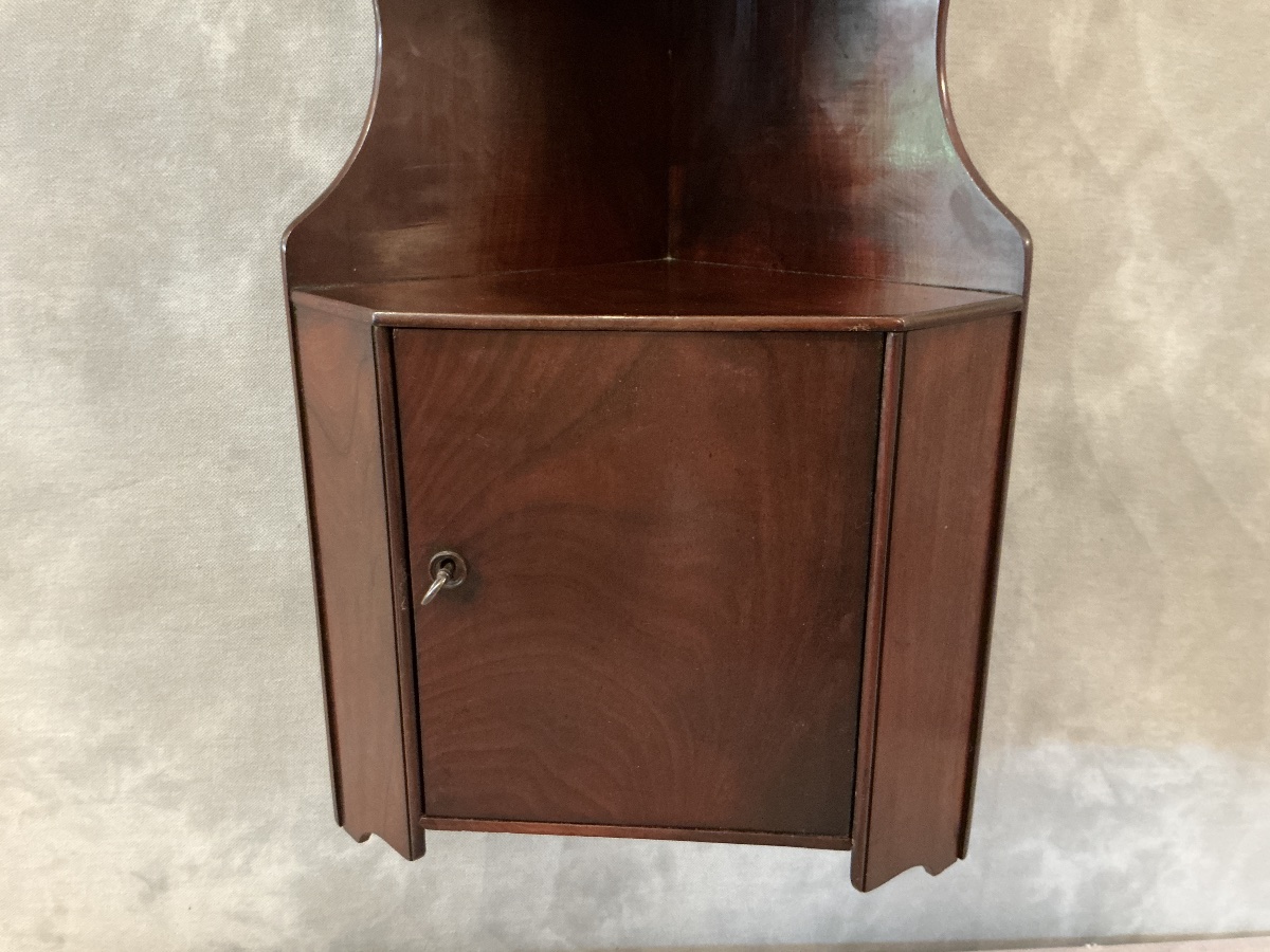 Petite étagère de coin en acajou d’époque 19 ème -photo-3