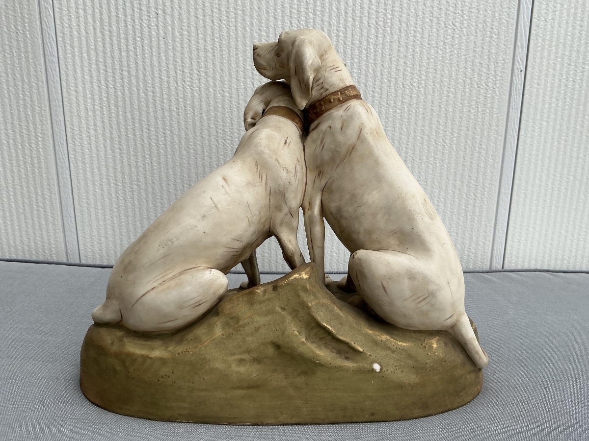 Sujet Chiens en porcelaine Royal Dux d’époque début XX ème -photo-4