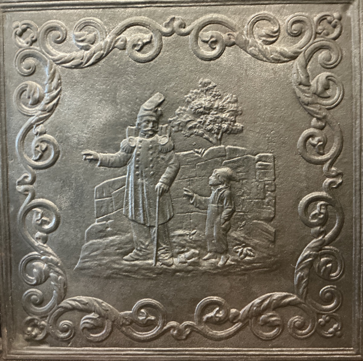 Large 19th-century Cast-iron Mantelpiece. 