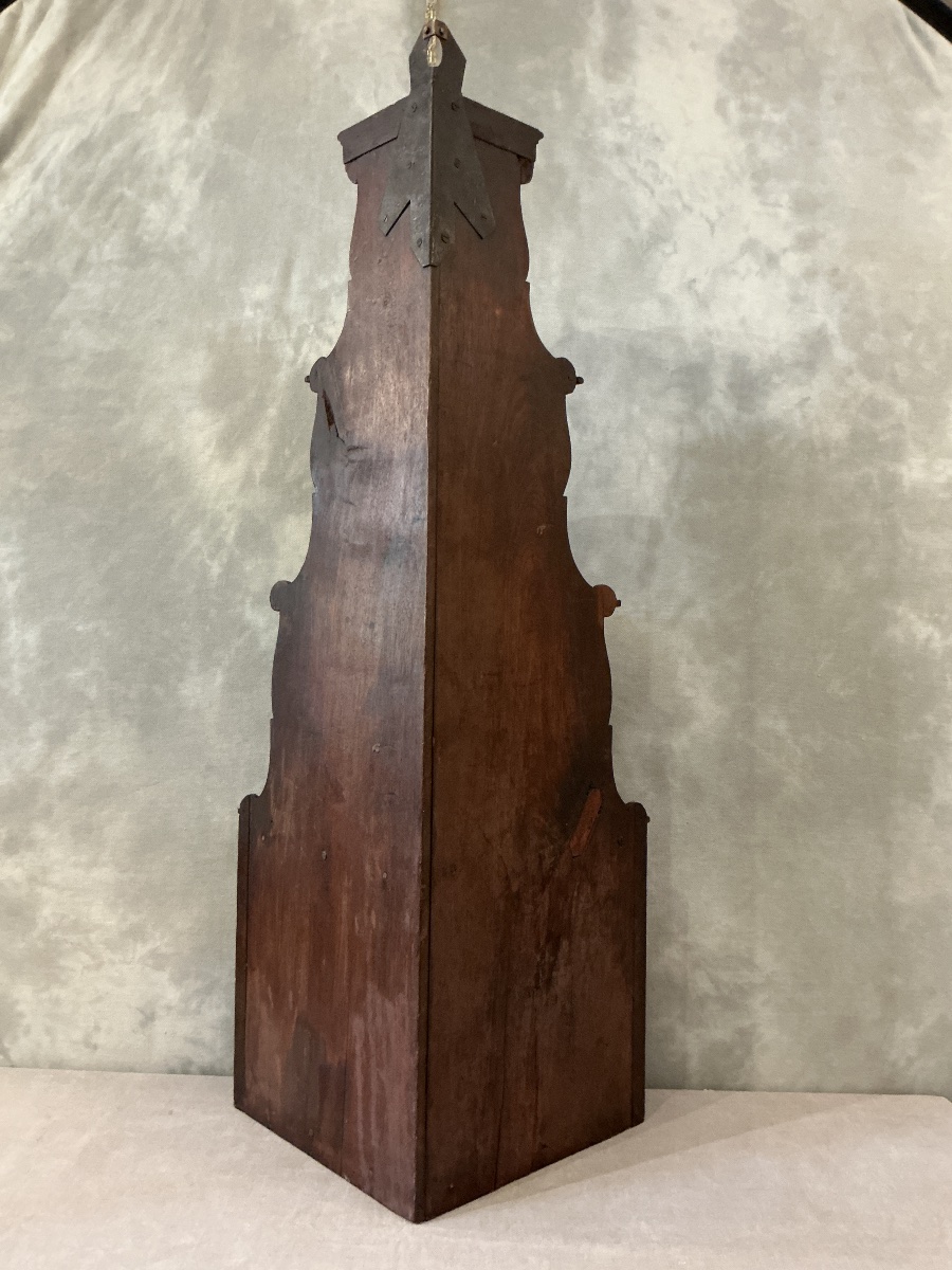 19th-century Mahogany Wall Corner Cabinet-photo-1