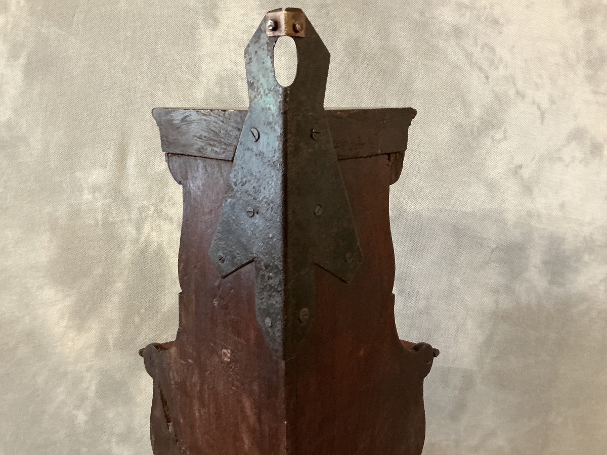 19th-century Mahogany Wall Corner Cabinet-photo-5