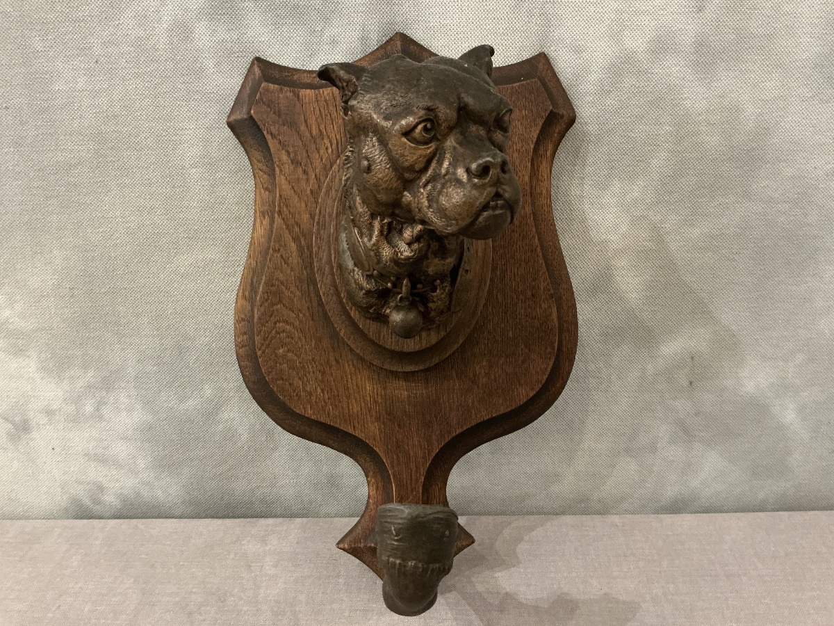 Porte manteaux en bois et régule d’époque fin 19 ème 