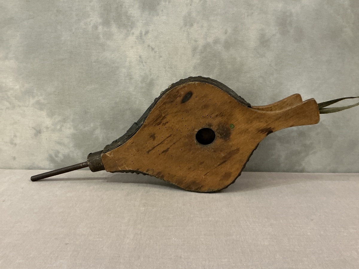Gros soufflet de cheminée ancien d’époque fin 18 ème -photo-2
