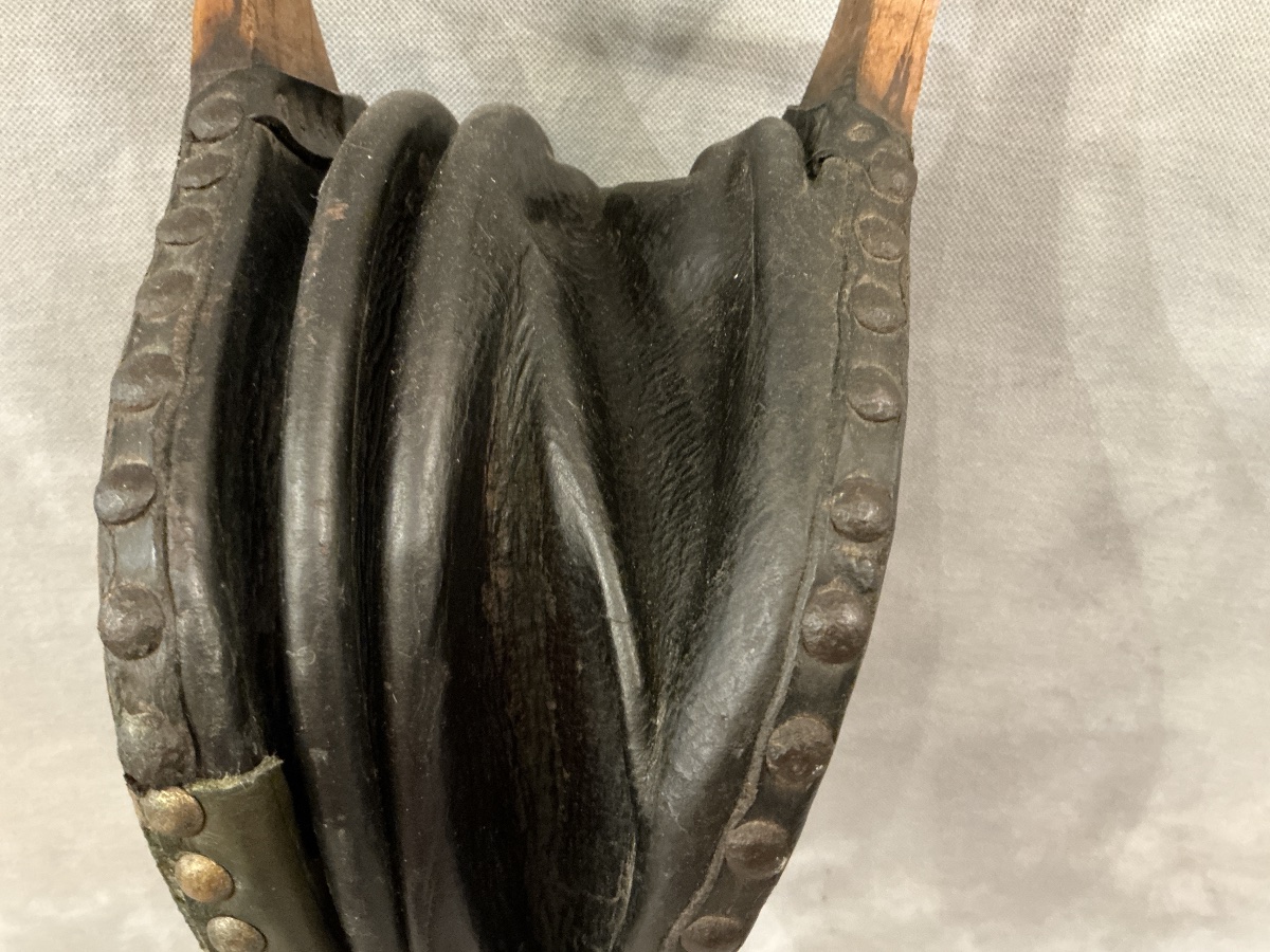 Gros soufflet de cheminée ancien d’époque fin 18 ème -photo-3