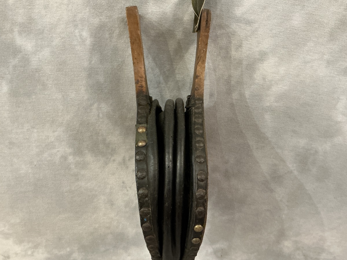 Gros soufflet de cheminée ancien d’époque fin 18 ème -photo-4