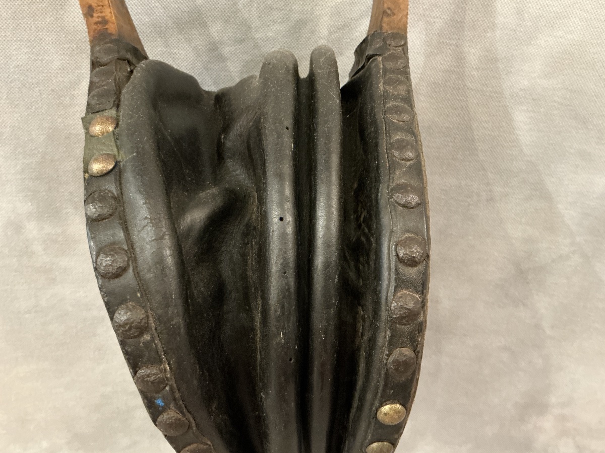 Gros soufflet de cheminée ancien d’époque fin 18 ème -photo-1