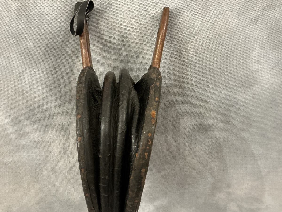 Antique Chimney Bell Made Of Rustic Wood From The 18th Century -photo-3