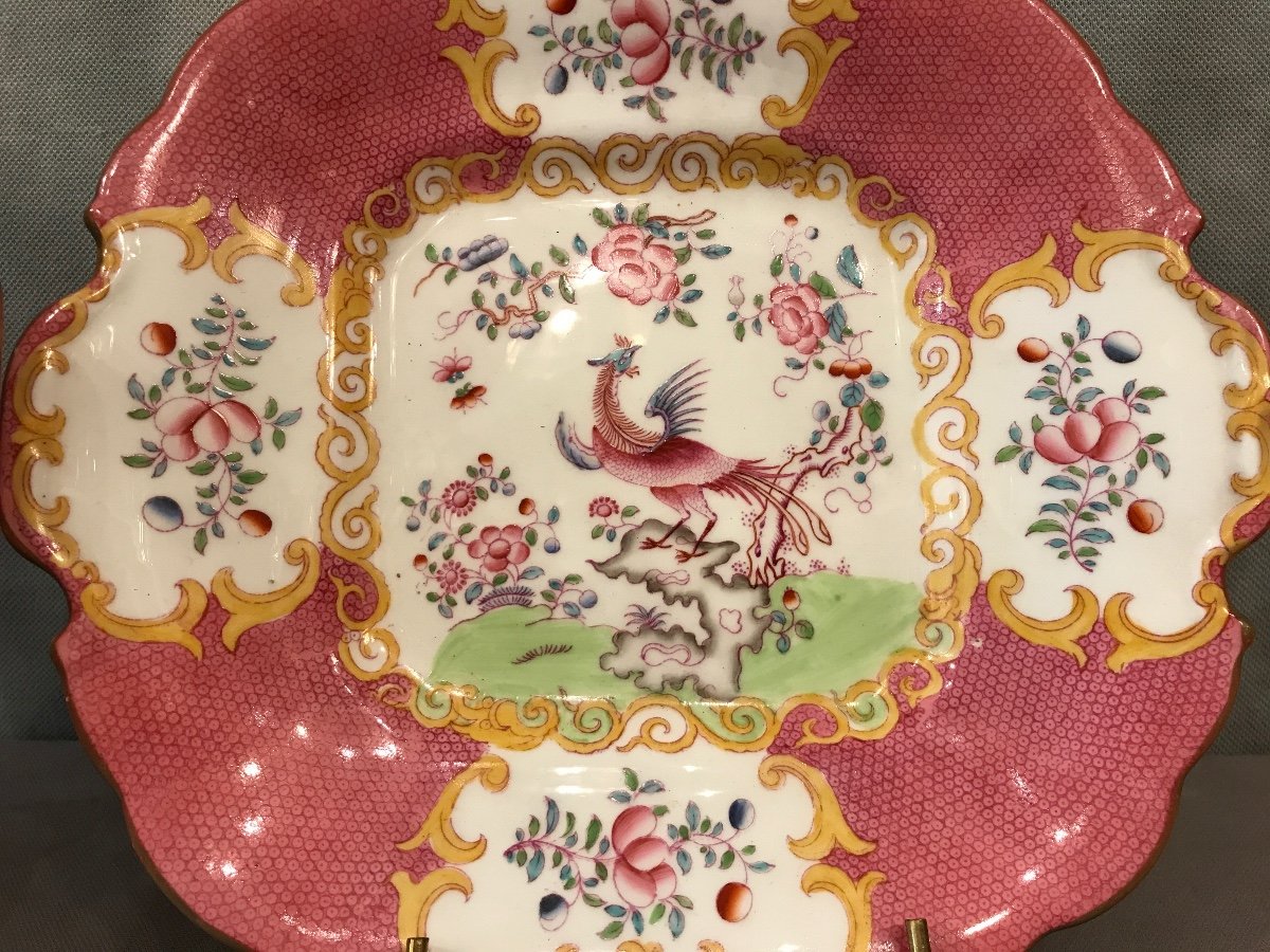 Paire De Plats à Gâteaux En Porcelaine De Minton-photo-1