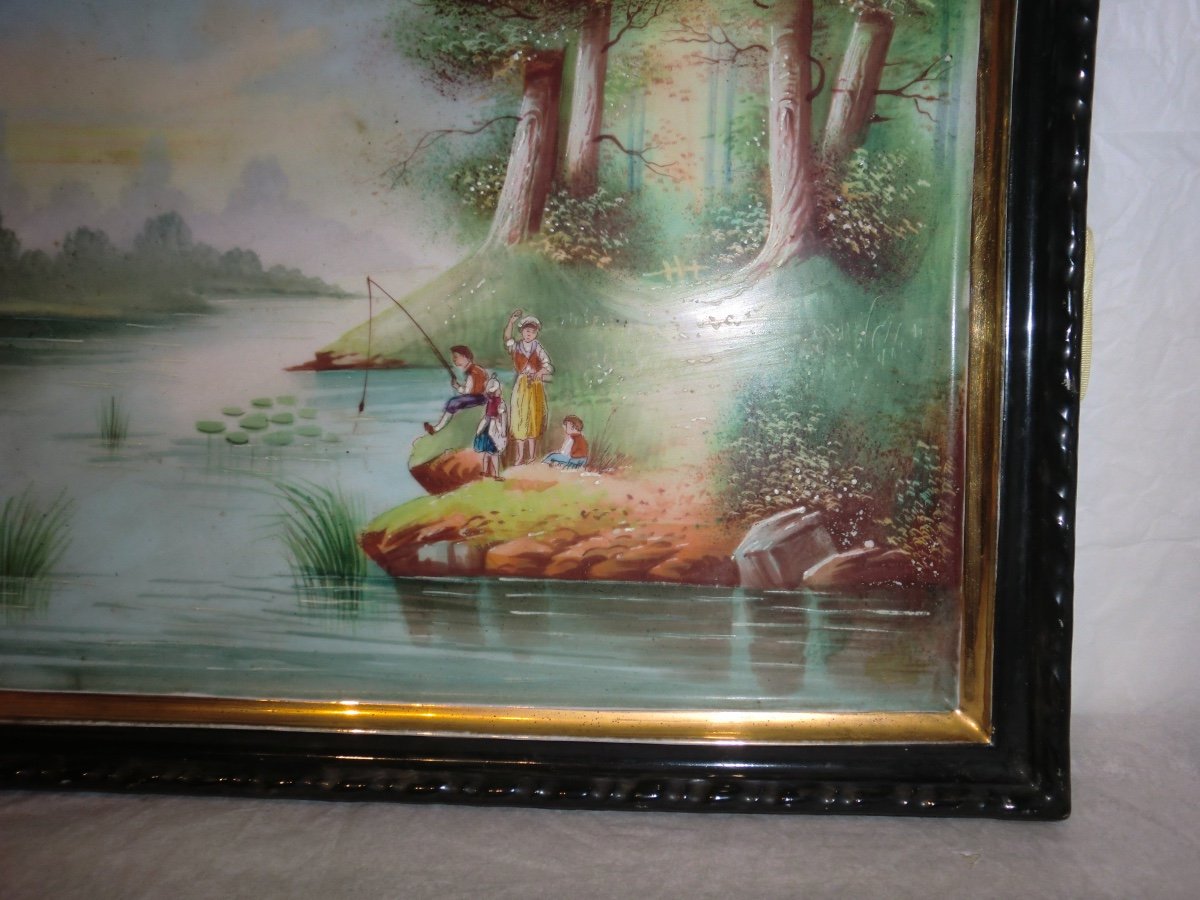 Pair Of Tables On Painted Porcelain 19th-photo-2