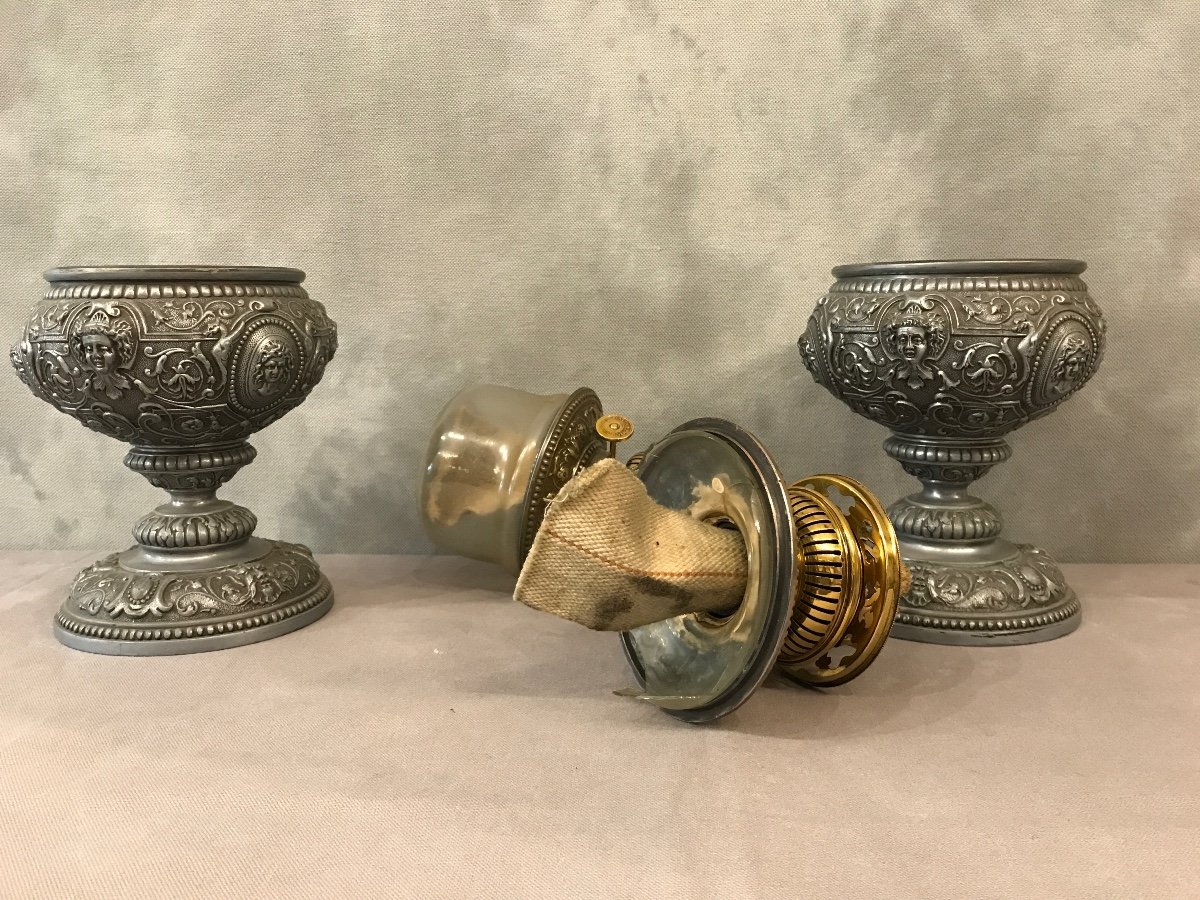 Pair Of Oil Lamps 19th-photo-2