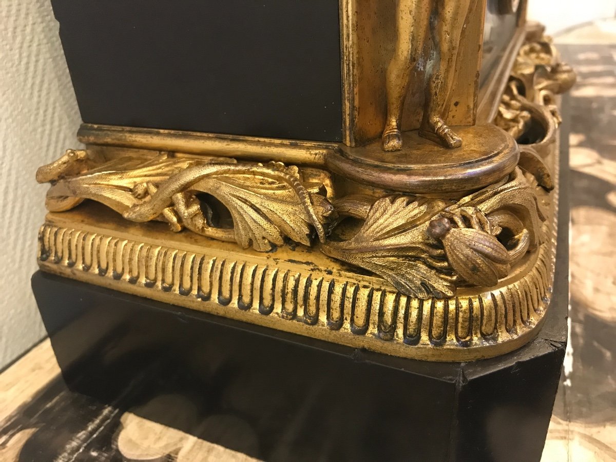 Pendulum In Bronze And Marble Period 19th-photo-3