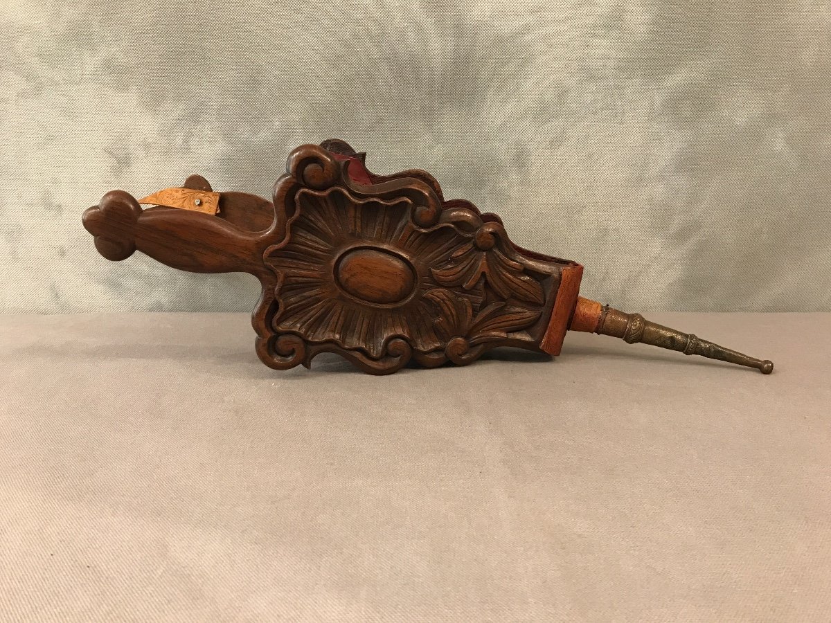 Bellows Mahogany Carved From 18th Century