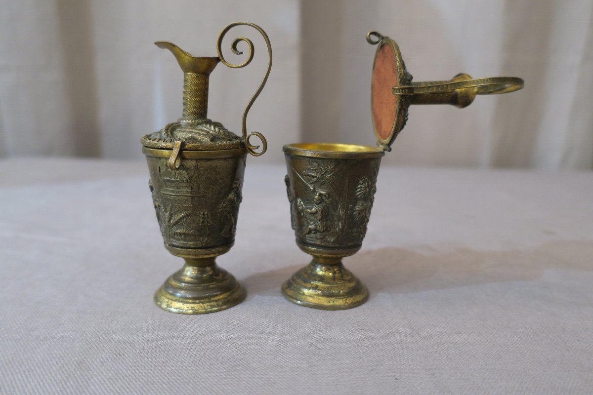 Pair Of Brass Amphora 19th Time-photo-3