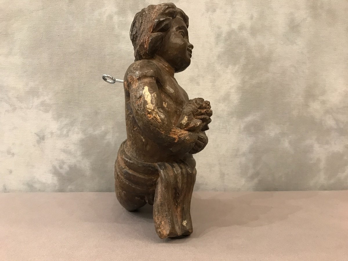 Amour En Bois Sculpté d'époque 18ème-photo-3