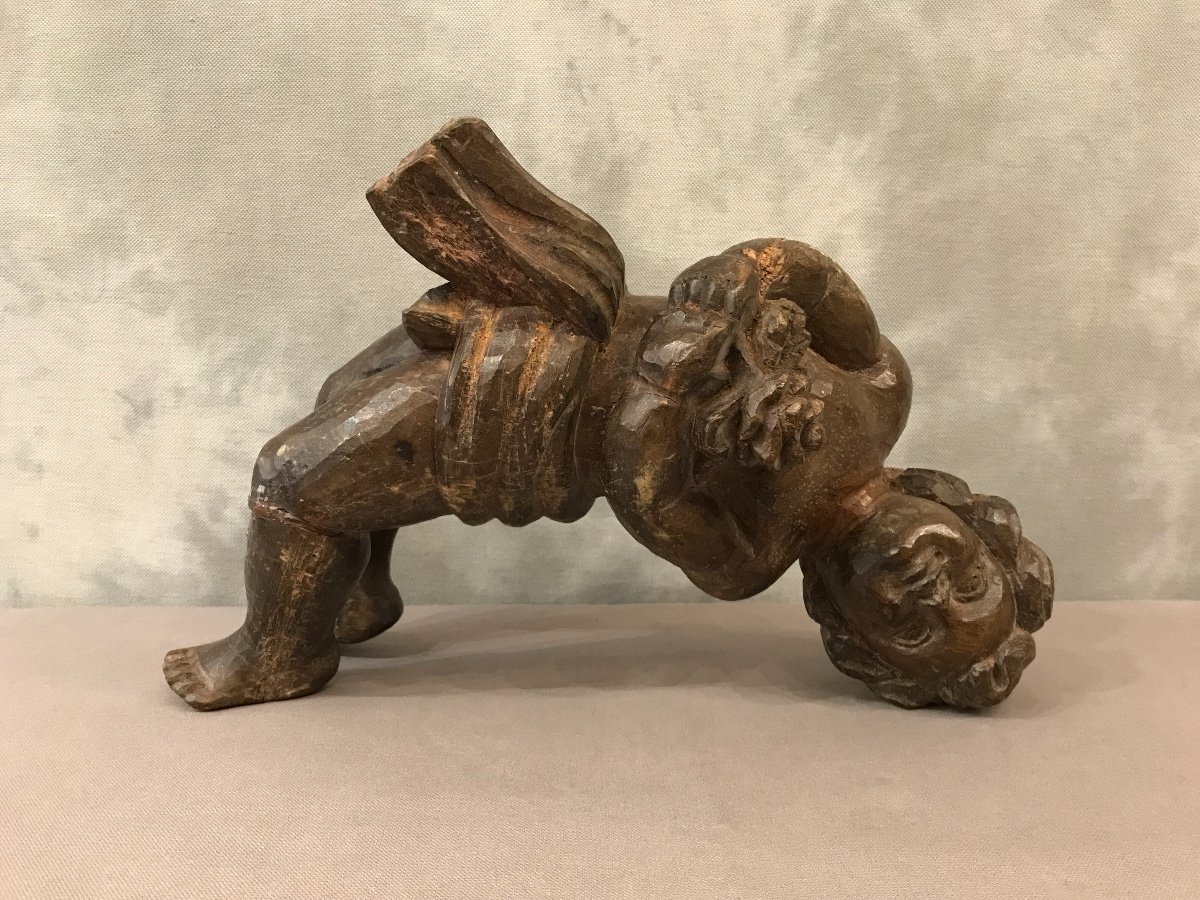 Amour En Bois Sculpté d'époque 18ème-photo-4