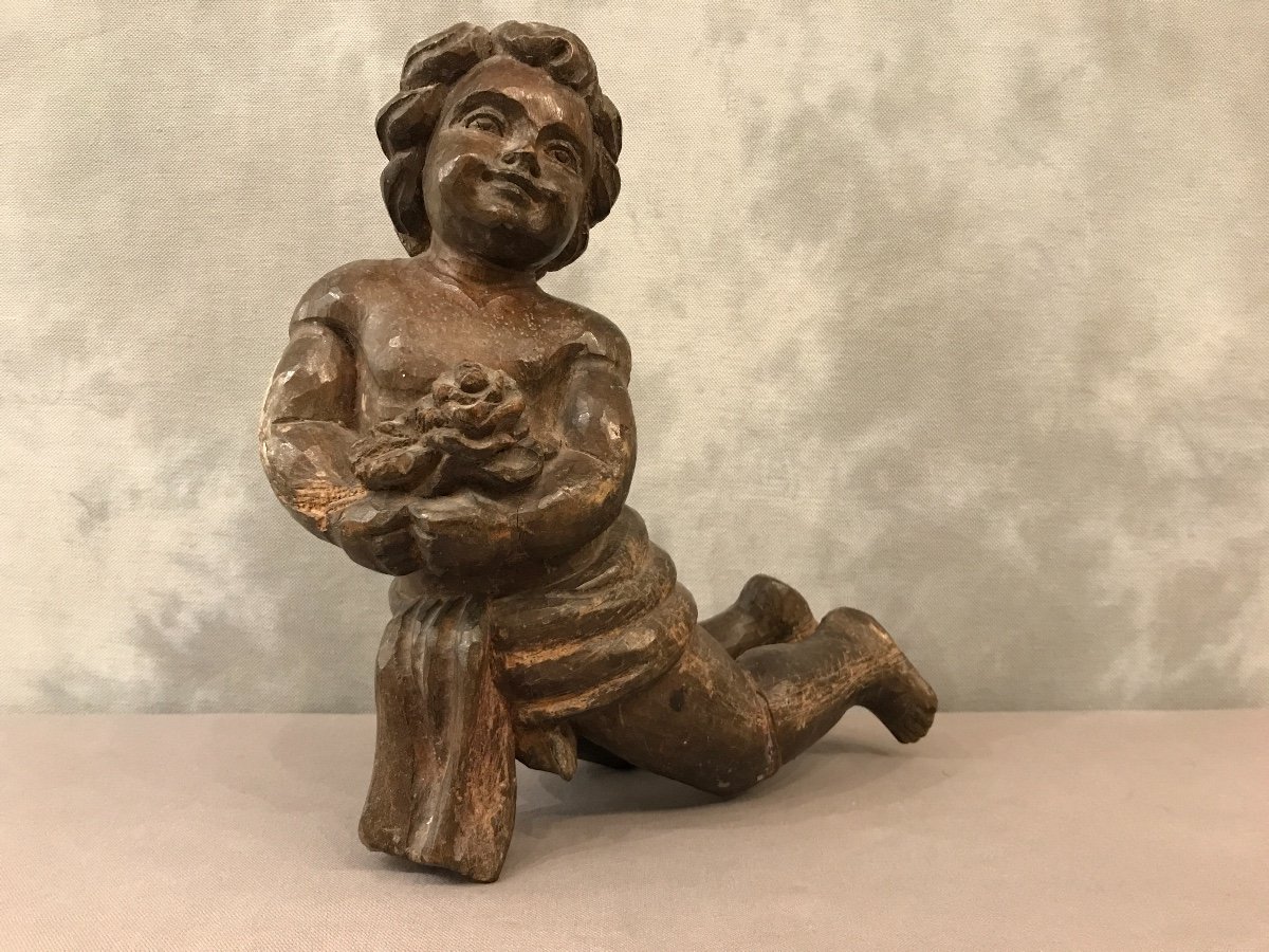 Amour En Bois Sculpté d'époque 18ème