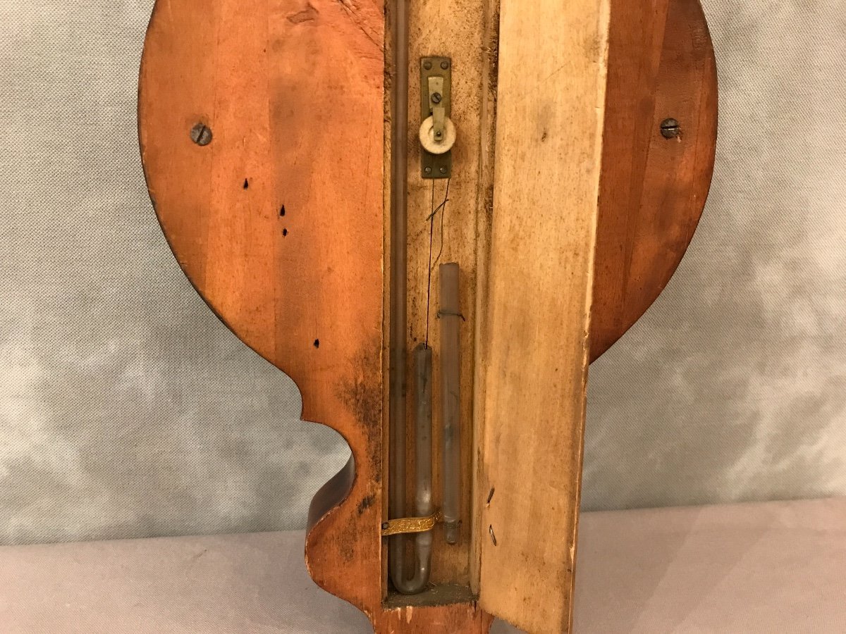 Barometer Mahogany Period Restoration 19th-photo-2
