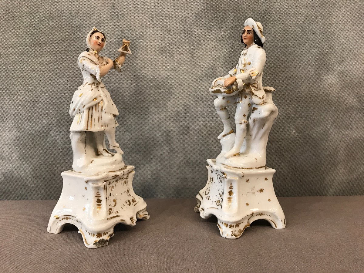 Pair Of Porcelain Vials From Old Paris 19th-photo-2