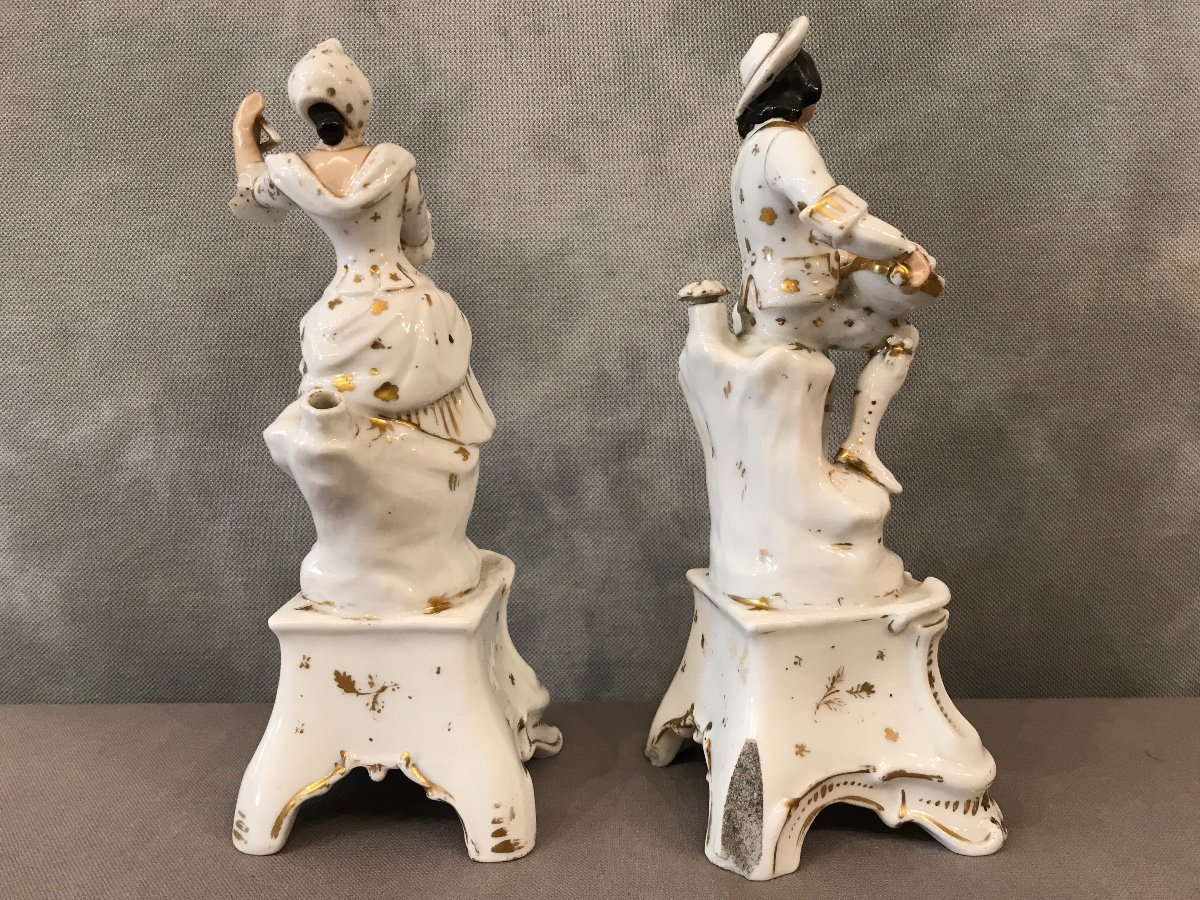 Pair Of Porcelain Vials From Old Paris 19th-photo-3