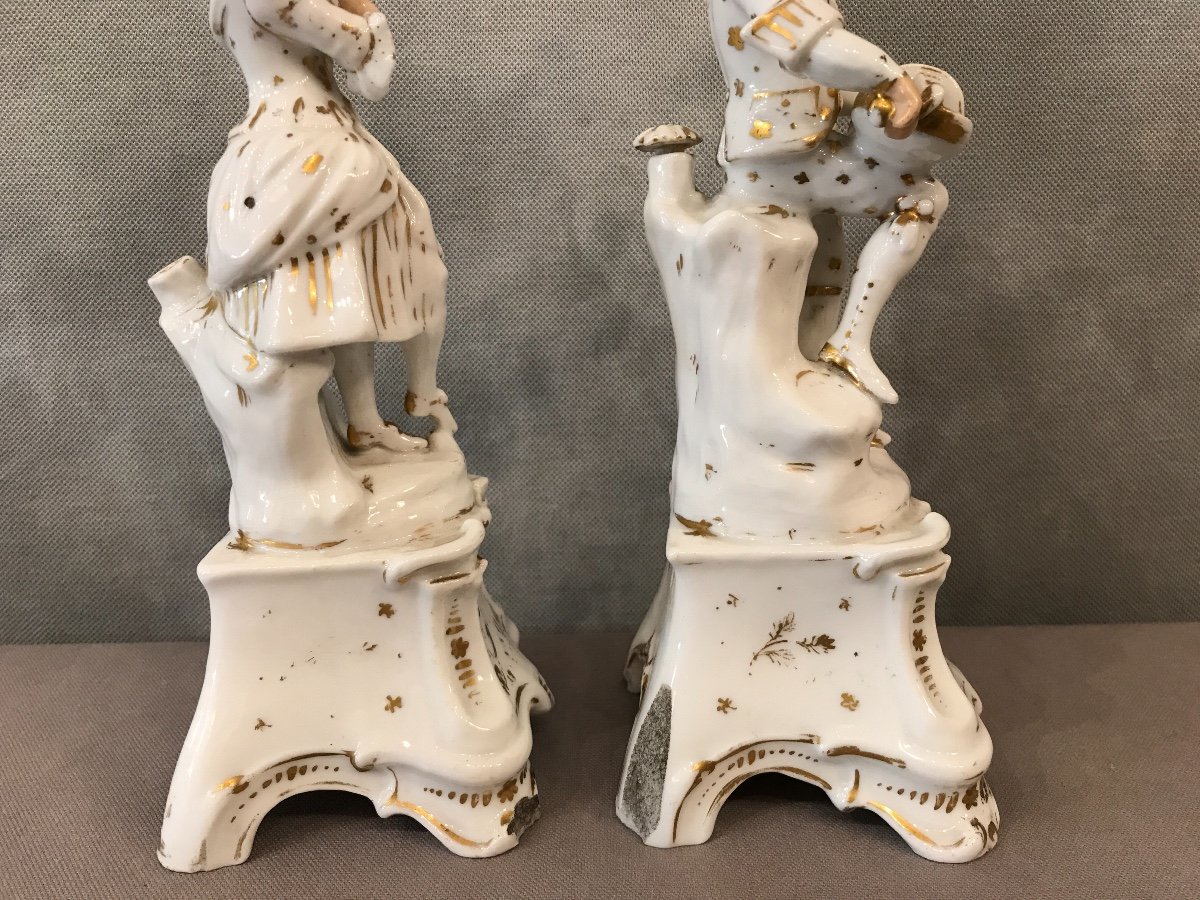 Pair Of Porcelain Vials From Old Paris 19th-photo-1