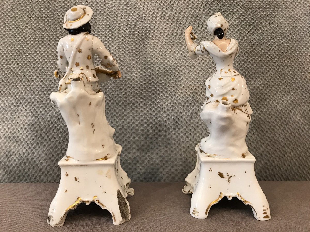 Pair Of Porcelain Vials From Old Paris 19th-photo-2