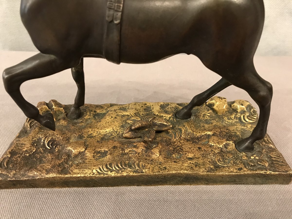 Petit Cheval  En Bronze D’époque 19ème-photo-2