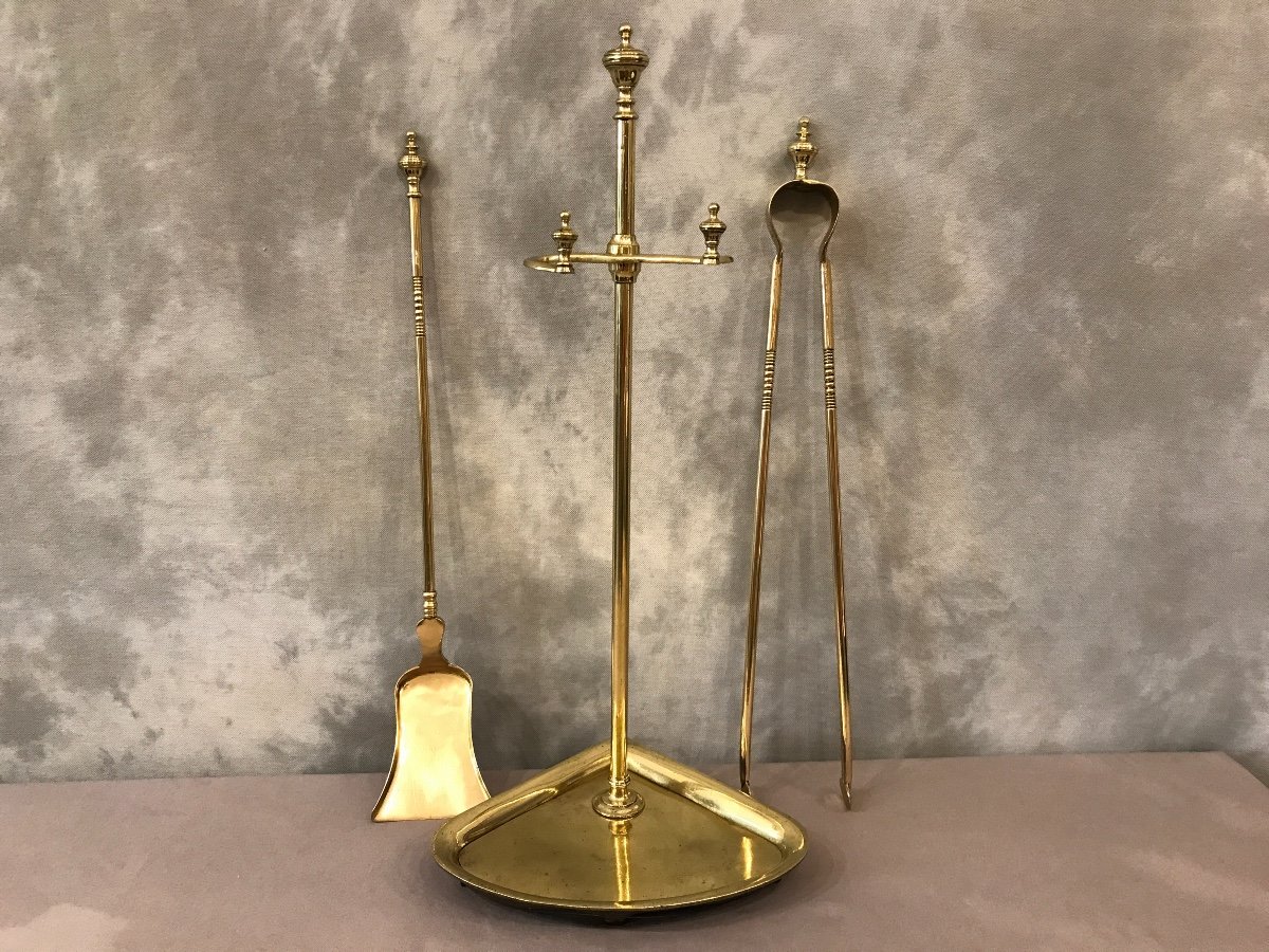 19th Century Brass Fireplace Servant-photo-2