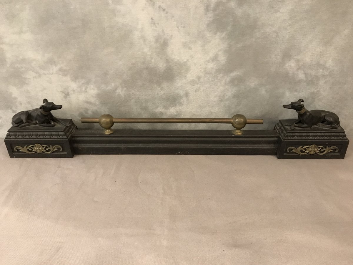 19th Century Cast Iron And Brass Fire Pit Bar