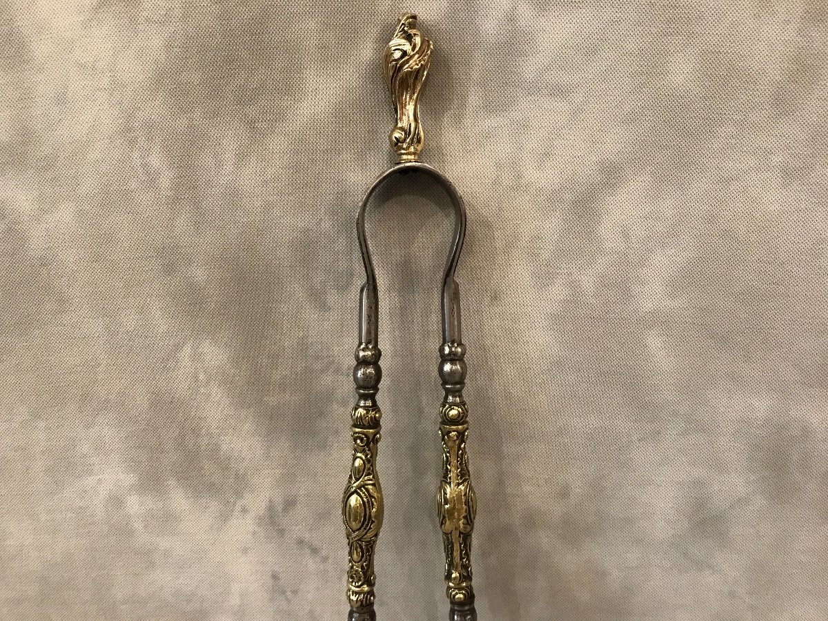 Pince En Fer Et Bronze Louis XV 19ème -photo-2