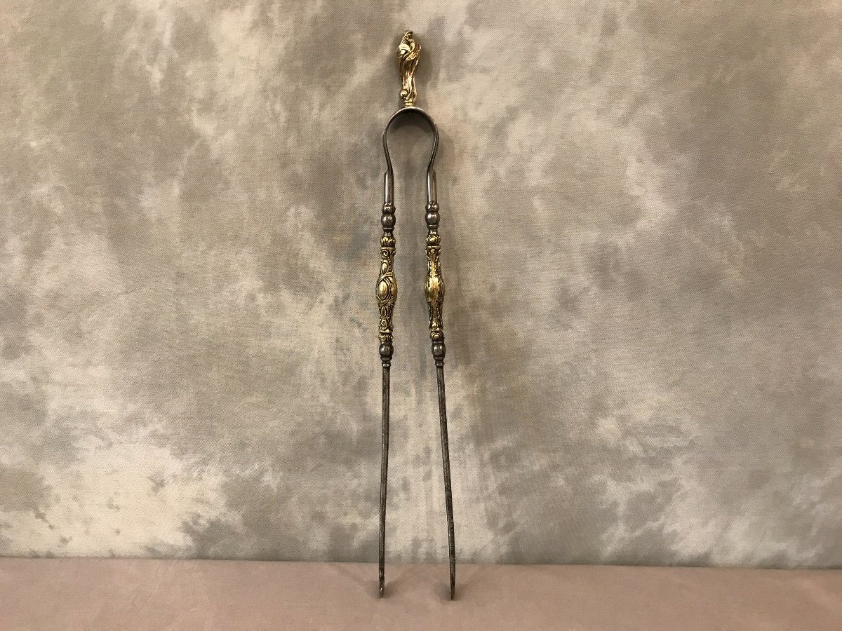 Pince En Fer Et Bronze Louis XV 19ème 
