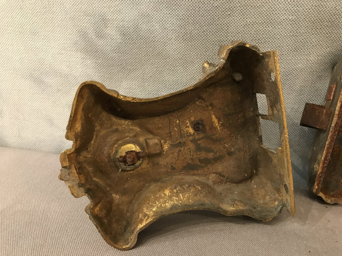 19th Century Gilt Bronze Double Lock-photo-3