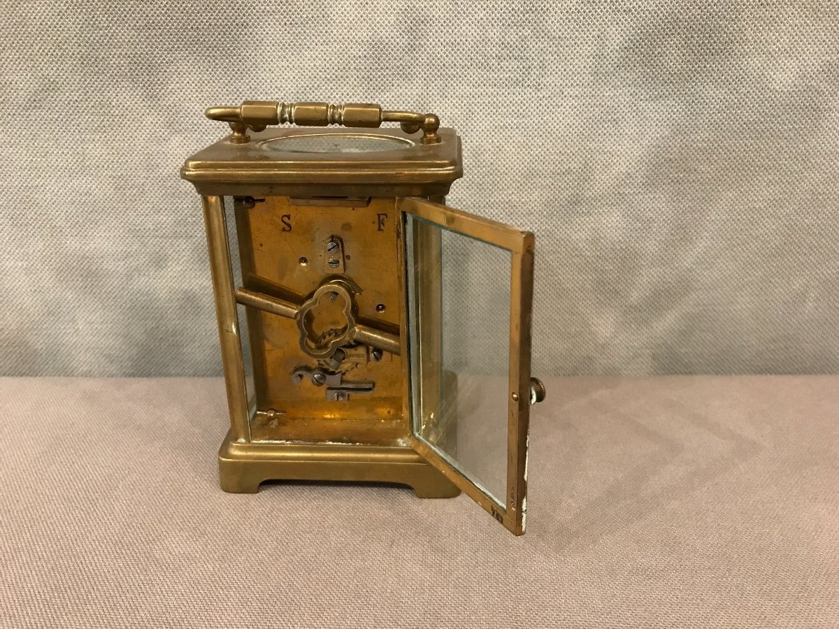 19th Century Travel Officer's Brass Pendulum-photo-4