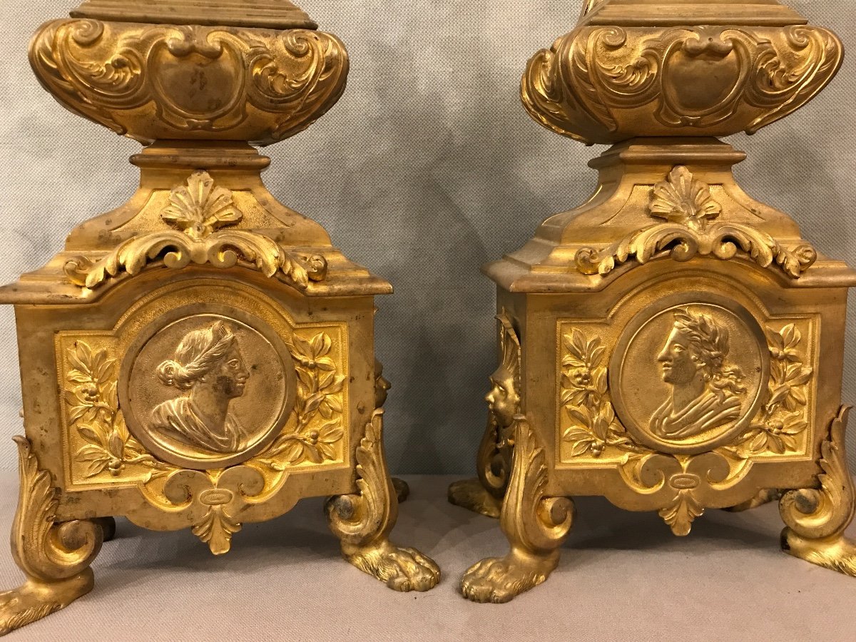 Beaux Andirons Decor Louis XIV 17th-photo-2