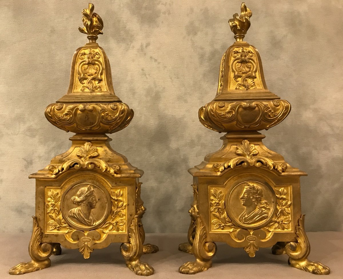 Beaux Andirons Decor Louis XIV 17th-photo-2