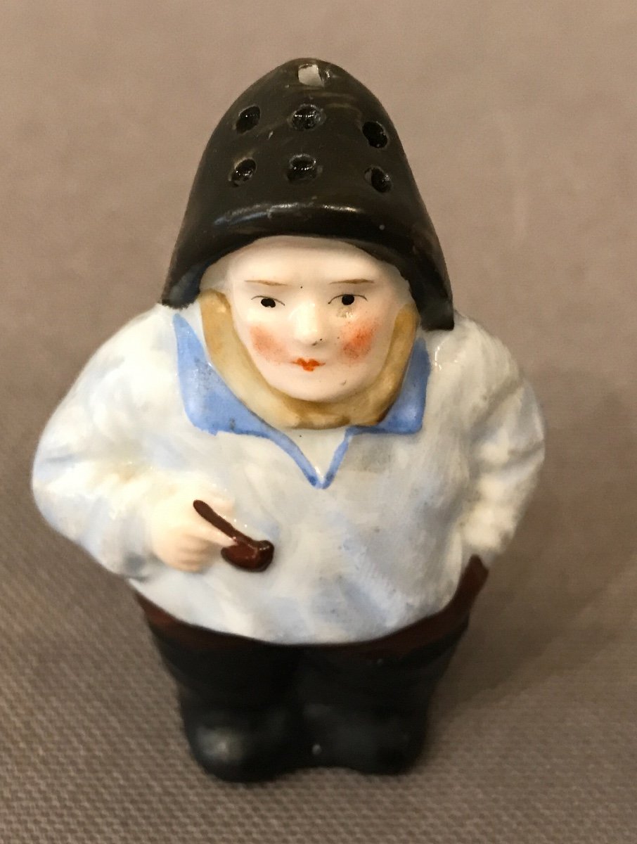 Small 19th Century Porcelain Miniature Salt Shaker