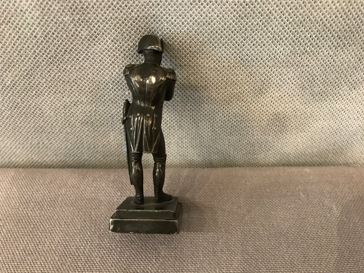 Miniature Of Napoleon In Silver Bronze From Late Nineteenth-photo-3