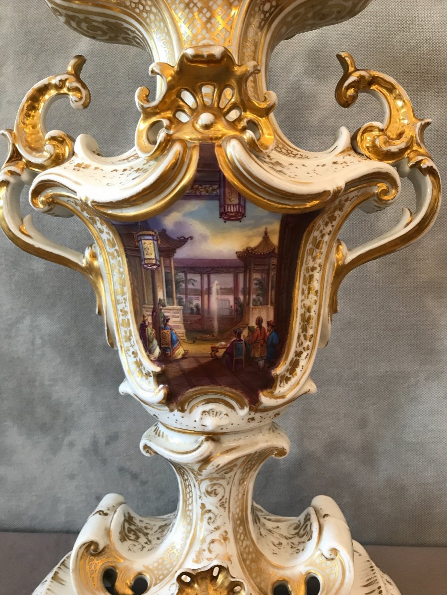 Large Porcelain Vase From Old Paris From The 19th Century-photo-3