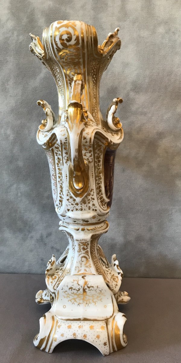 Large Porcelain Vase From Old Paris From The 19th Century-photo-4
