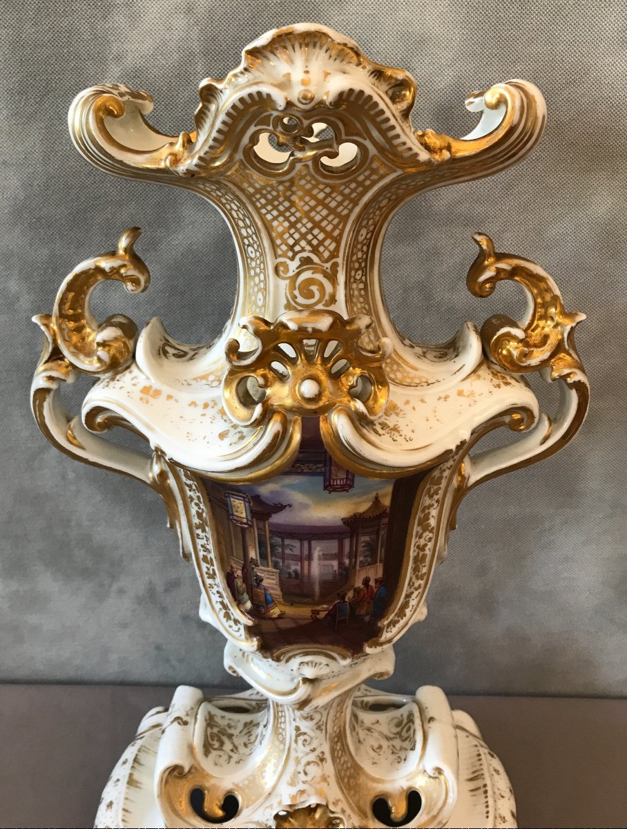Large Porcelain Vase From Old Paris From The 19th Century-photo-7