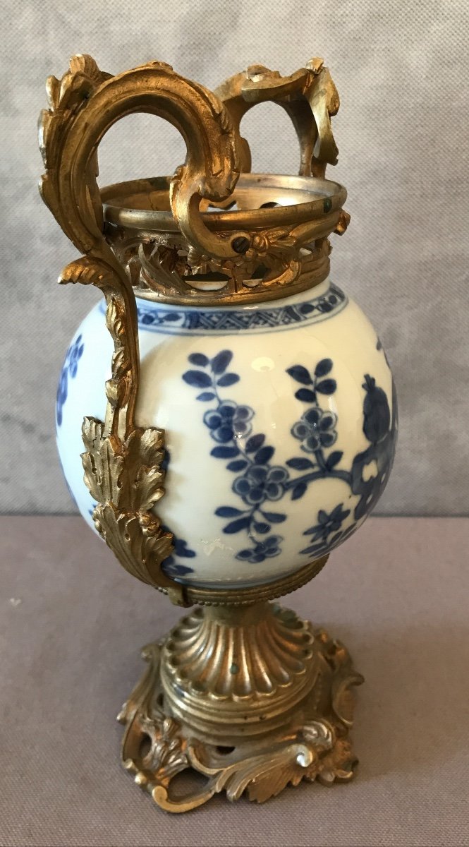 Chinese Porcelain Pot 19th Century Bronze Mount-photo-4