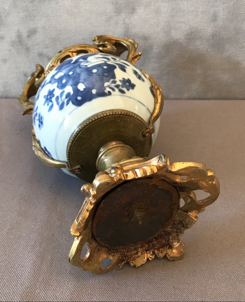 Chinese Porcelain Pot 19th Century Bronze Mount-photo-5